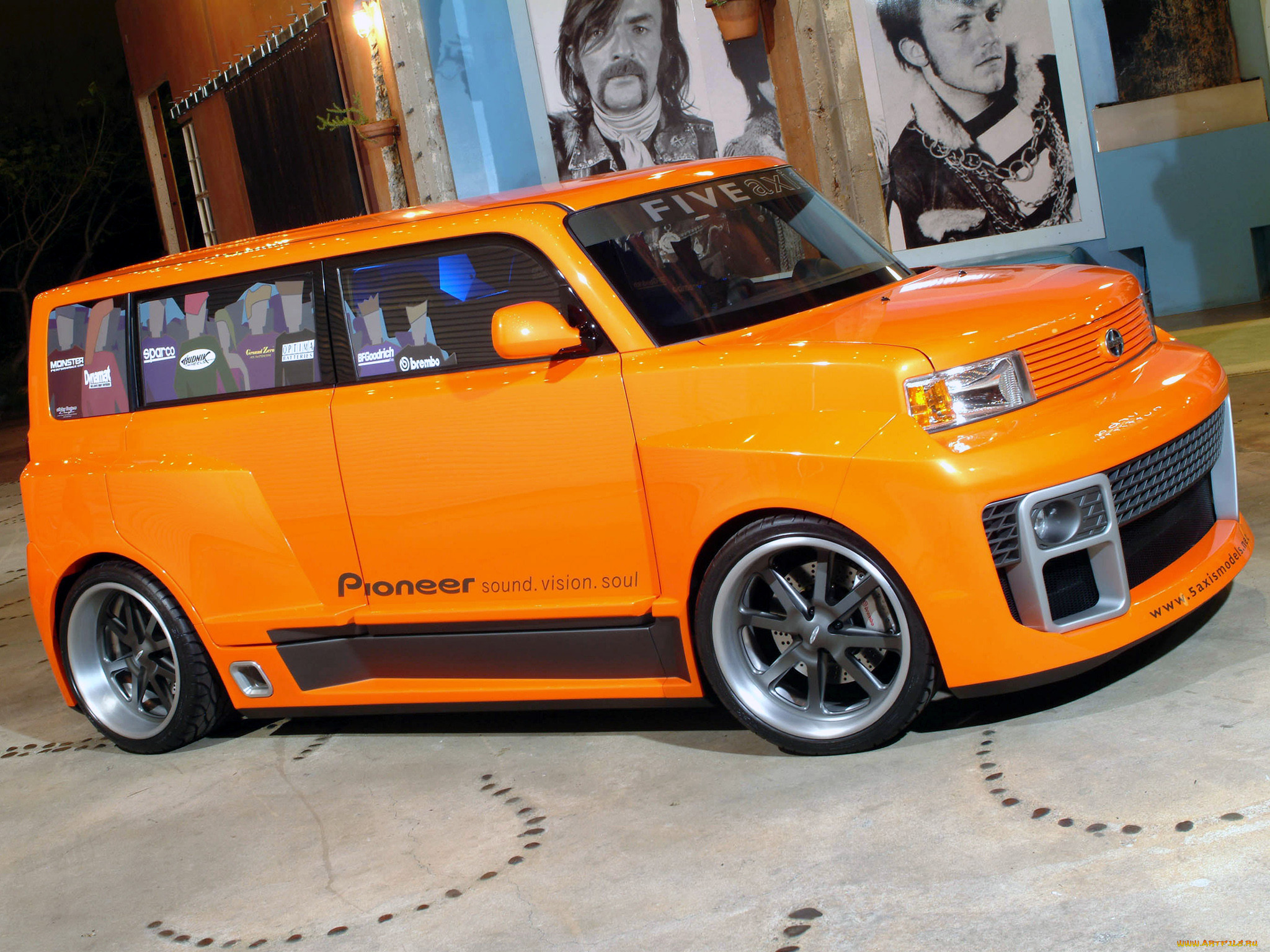 five, axis, scion, xb, dj, widebody, concept, 